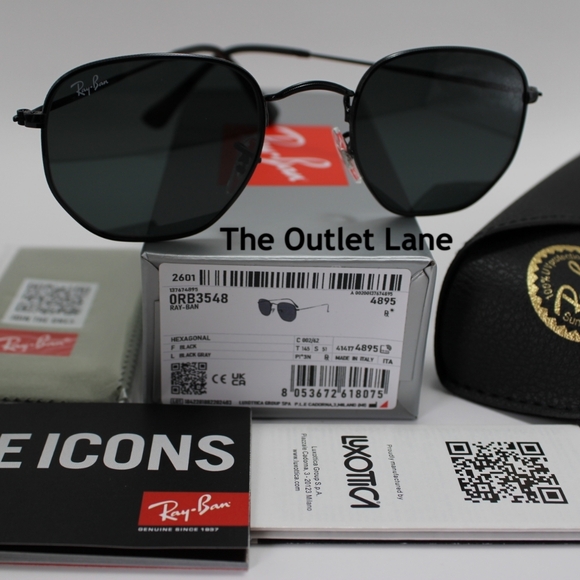 Model Display RayBan Hexagonal Black RB3548N - Picture 14 of 16